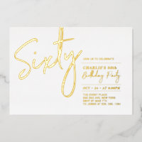 Zestig | Modern Lettering 60e Verjaardagsfeestje
