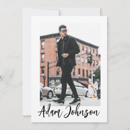 Zestig Zwart & Wit Modern 60ste verjaardagsfeestje Kaart (Achterkant)