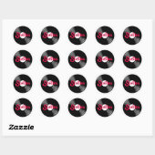 Zestiger jaren LP Ronde Sticker (Vel)