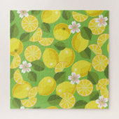 Zesty citroen: Citrus Pattern Delight Legpuzzel (Horizontaal)