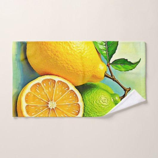 Zesty Citrus Burst of Sunshine Design Bad Handdoek (Handdoek)