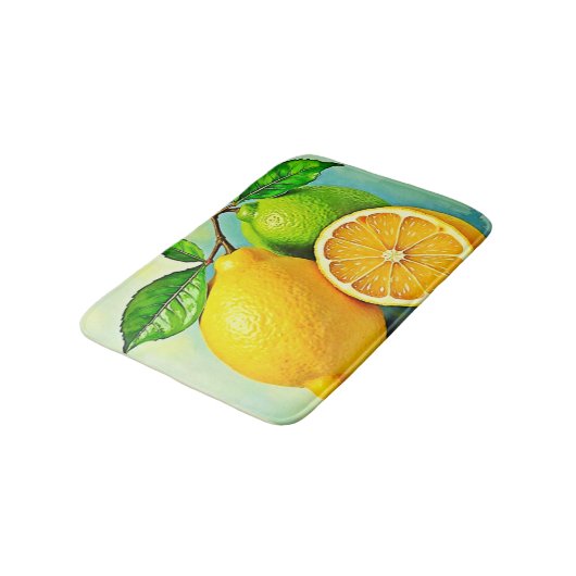 Zesty Citrus Burst of Sunshine Design Badmat (Gekanteld)
