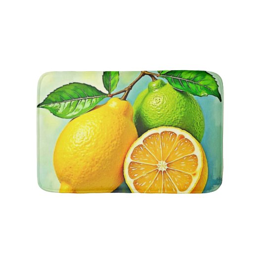 Zesty Citrus Burst of Sunshine Design Badmat (Voorkant)