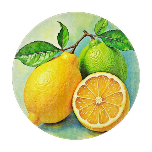 Zesty Citrus Burst of Sunshine Design Snijplank (Voorkant)