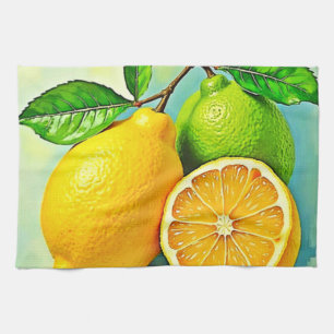 Zesty Citrus Burst of Sunshine Design Theedoek