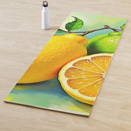 Zesty Citrus Burst of Sunshine Design Yogamat (In situ)