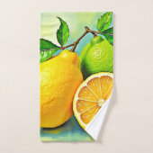 Zesty Citrus Burst Sunshine Design (Serviette à main)