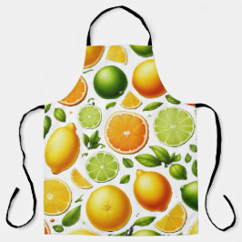 Zesty Citrus Harvest Apron – Orange & Lime Design Schort