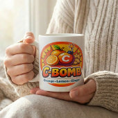 Zesty Citrus Pop Art C-Bomb Tea Mix Koffiemok