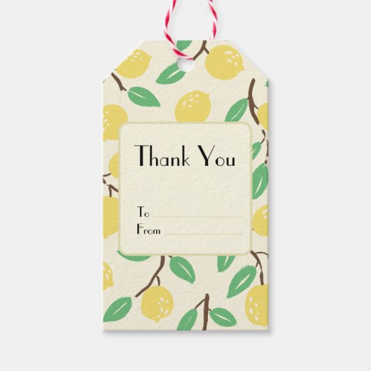 Zesty Citrus Yellow Cadeaulabel (Voorkant)