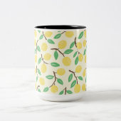 Zesty Citrus Yellow Green Tweekleurige Koffiemok (Center)