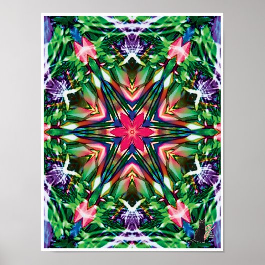 Zesty Kinetic Collage Kaleidoscope Poster (Voorkant)