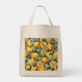 Zesty Lemon Citrus Tote Bag (Achterkant)