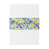 Zesty Lemon Garden - Helder geel en blauw Uitnodigingen Wikkel (Achterkant Voorbeeld)