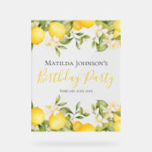 Zesty Lemons Fun Jaune fête d'anniversaire (Recto)