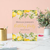 Zesty Lemons Fun Jaune fête d'anniversaire (Mariage)