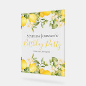 Zesty Lemons Fun Jaune fête d'anniversaire (Angle)