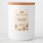 Zesty Sinaasappel Marmalade Bloemen Honing Bijen E Voedselcontainer Etiket (Voorkant)
