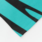 Zesty Zebra Cyan Fleece Deken (Hoek)