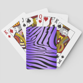 Zesty Zebra Paarse Pokerkaarten