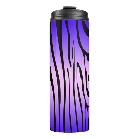 Zesty Zebra Paarse Thermosbeker (Voorkant)