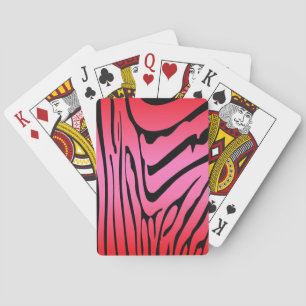 Zesty Zebra Rood  Pokerkaarten