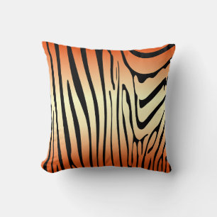 Zesty Zebra Sinaasappel Kussen