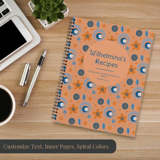 Zesty Zomer Bloemen Patroon Notitieboek