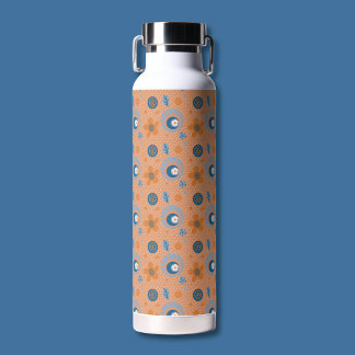 Zesty Zomer Bloemen Patroon Waterfles