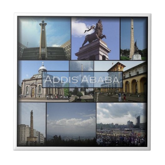 zET012 ADDIS ABABA, Mozaïek, Tegeltje (Voorkant)