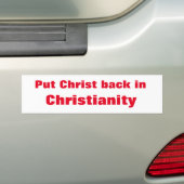 Zet Christus Achterbumper Bumpersticker (Op auto)
