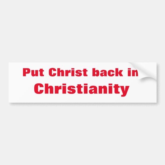 Zet Christus Achterbumper Bumpersticker (Voorkant)