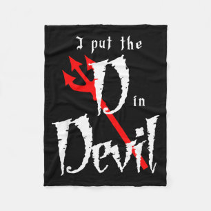 Zet D in Duivel Halloween Matching Koppel Vriend Fleece Deken