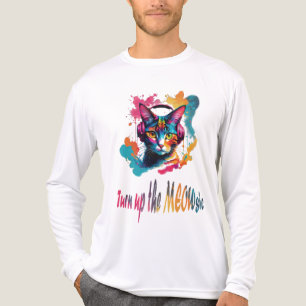 Zet de meowsic op - de beste kattenmuziek kleurrij Tri-Blend shirt