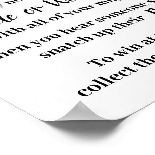 Zet een ring om het Marsala Shower Game Bord Poster (Hoek)