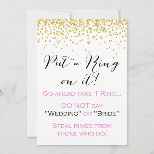 Zet een Ring op het 5x7"Teken Kaart (Voorkant)