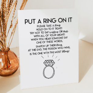 Zet een Ring op het Gebied van de Activiteit van h Reclamebord Met Voetstuk