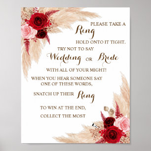 Zet een Ring op het Teken van het Spel van het Vri Poster