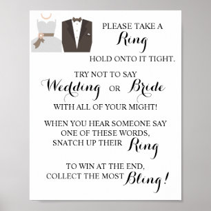 Zet een Ring op het Teken van het Spel van het Vri Poster