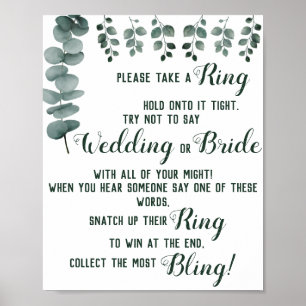 Zet een Ring op het Teken van het Spel van het Vri Poster