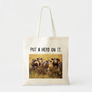 Zet er een kudde op. tote bag