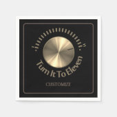 Zet het om in elf zwarte en gouden kleuren servet (Voorkant)