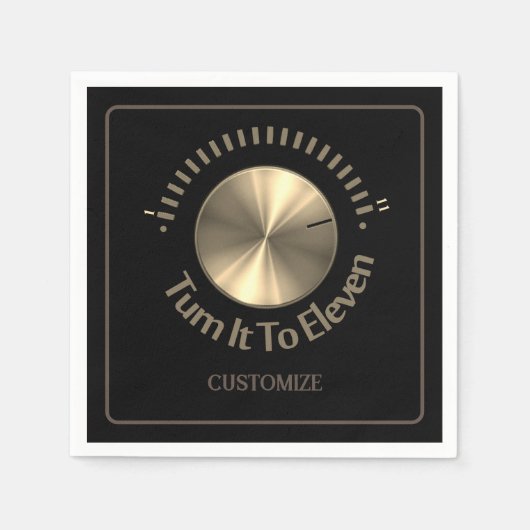 Zet het om in elf zwarte en gouden kleuren servet (Voorkant)