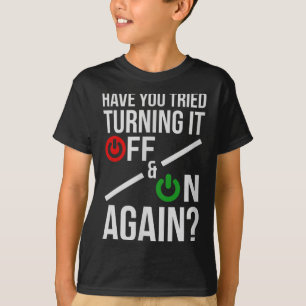 Zet het uit&aan _ Grappige Nerdy Computerweten T-shirt