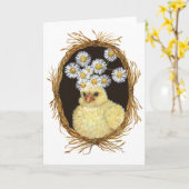 Zet het wenskaart van de peep kaart (Gele Bloem)