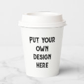 Zet je eigen ontwerp papieren bekers (Achterkant)