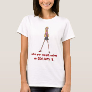 zet je grote broekriem aan t-shirt