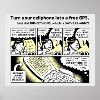 Zet je mobiele telefoon om in een gratis gps poster
