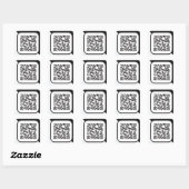 Zet je Scannable QR code op deze Vierkante Sticker (Vel)