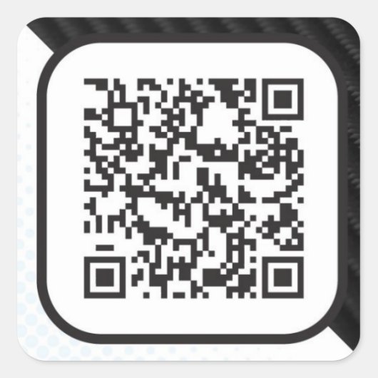 Zet je Scannable QR code op deze Vierkante Sticker (Voorkant)